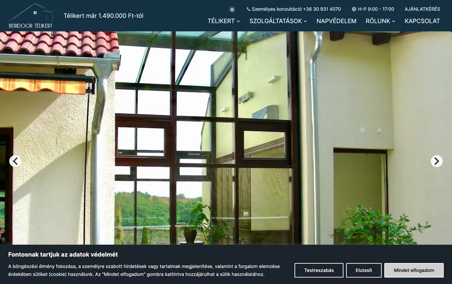 Beridoor — weboldal referencia
