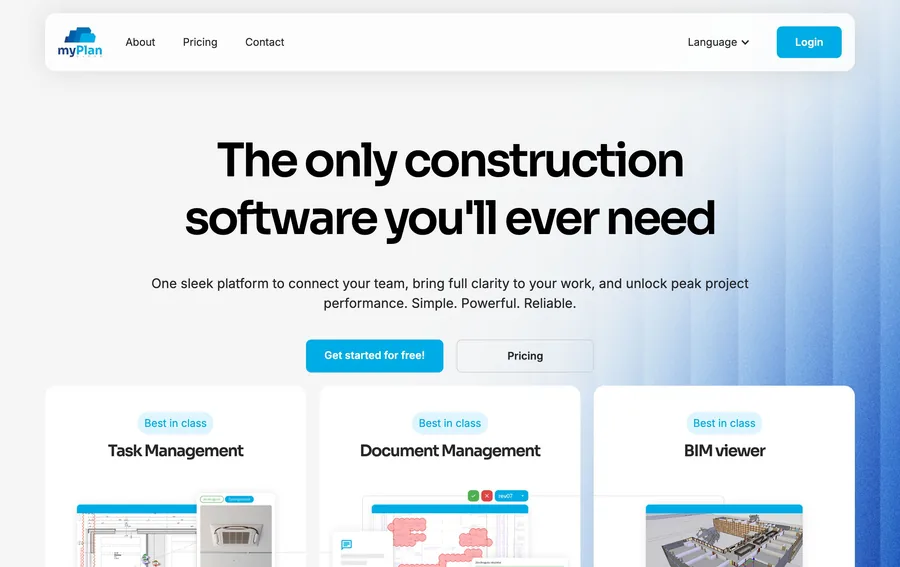 MyPlan.cloud — weboldal referencia